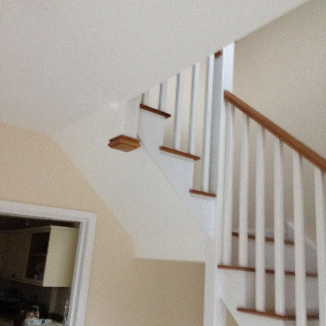 Stairs that have been decorated by our team